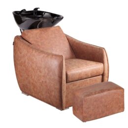 Hazel Tan II Wash Lounge (Black Basin) FREE Ottoman