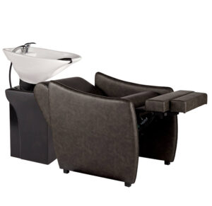 Harriet Wash Lounge With Massage - Textured Black (White Basin) - Seconds