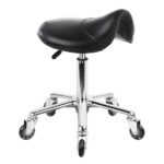 Black Saddle Stool (Aluminium Base)