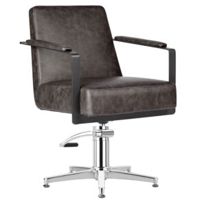 Roxanne Styling Chair Textured Black Chrome Hydraulic and Base - Seconds