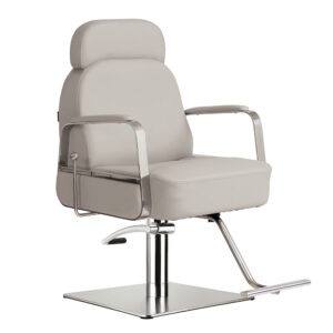 Claudia Reclining Salon Chair Stone (Large Headrest) - Seconds