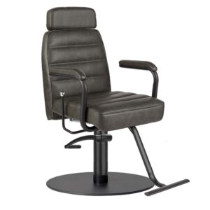 Naomi II Textured Black Reclining Salon Chair