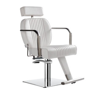 Lara White Reclining Salon Chair