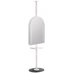 White Pole Joiner with Arch LED and Black Base Plate - Seconds