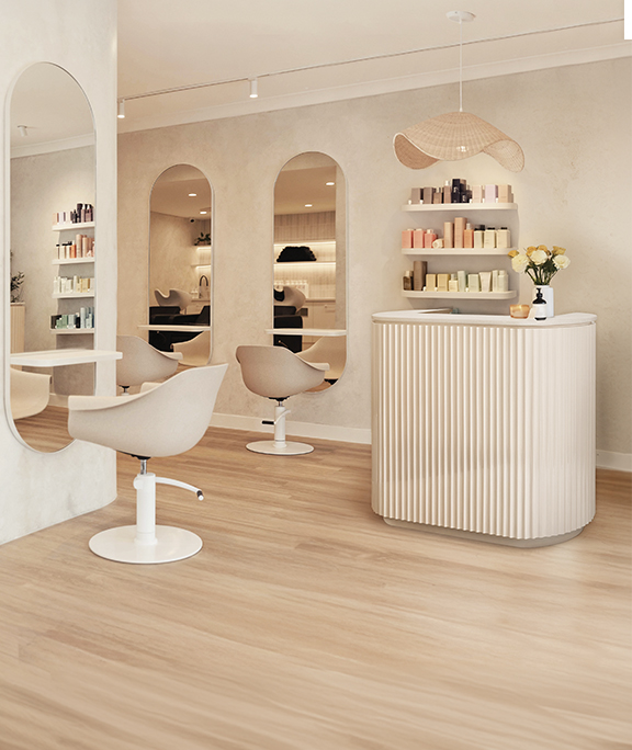 Neutral White Salon Furniture