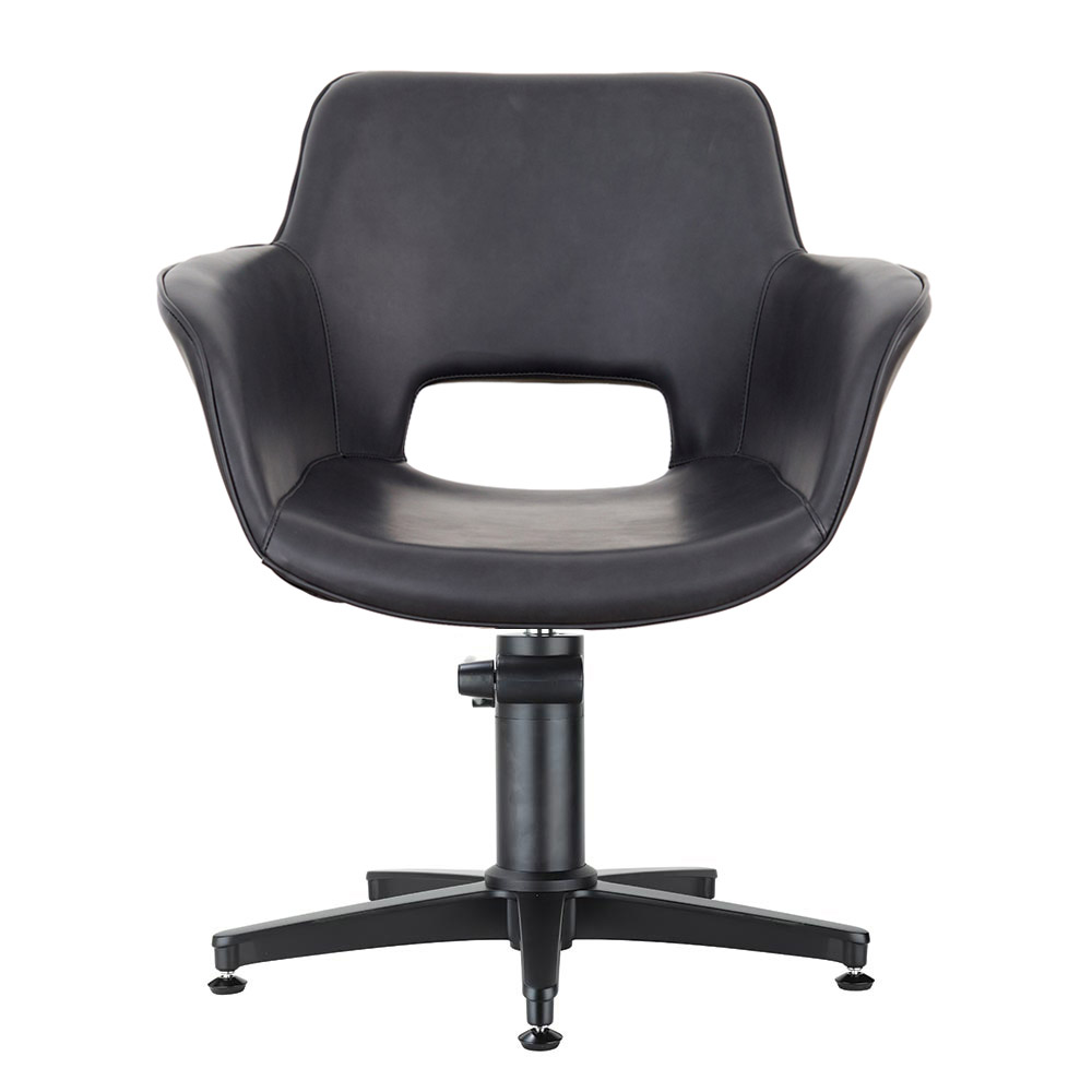 3020.01.MD Milo Midnight Salon Chair Front Black Base