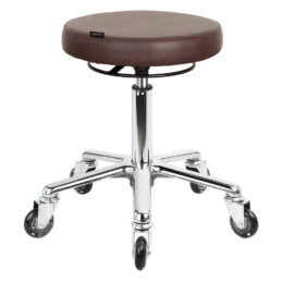 Merlot Salon Stool with Aluminium Base