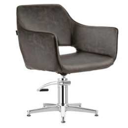 Blake Styling Chair Textured Black Chrome Hydraulic and Base