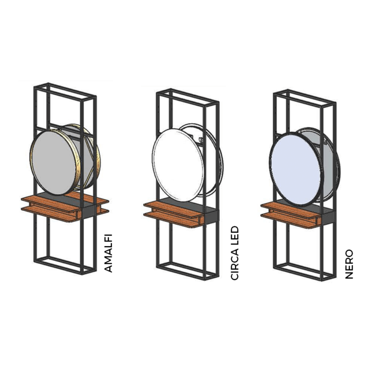 Salon Mirror Joiner Frame with Wheels Option Comfortel Salon Furniture UK