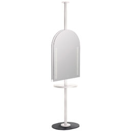 White Pole Joiner with Arch LED and Black Base Plate