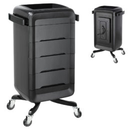 Mova Salon Trolley - Black on Black